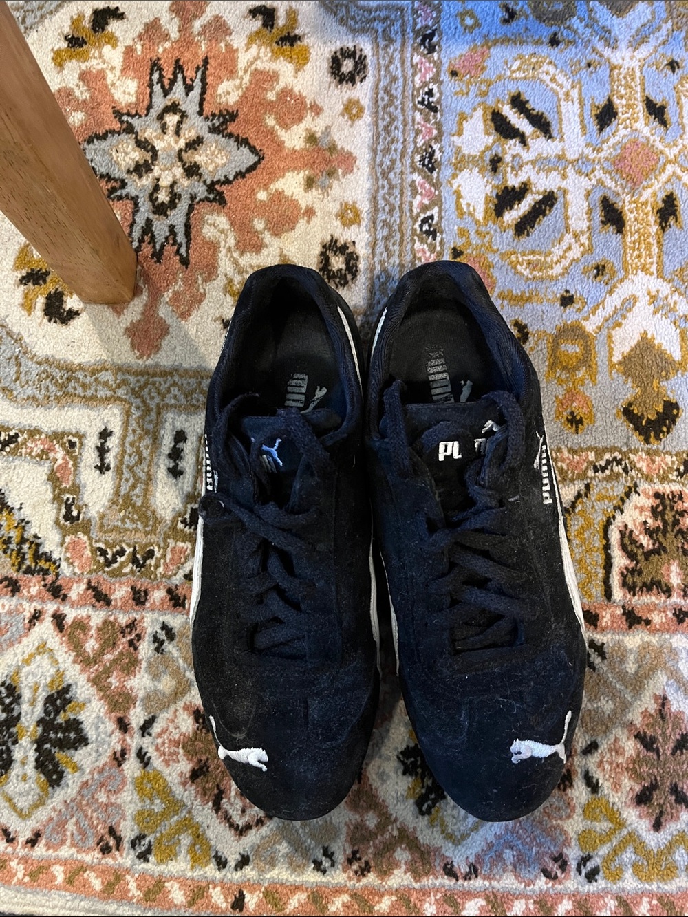 Puma Men’s Black Low-Top Suede Sneakers